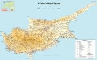 High quality map of Cyprus