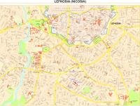 High quality map of Nicosia center pdf